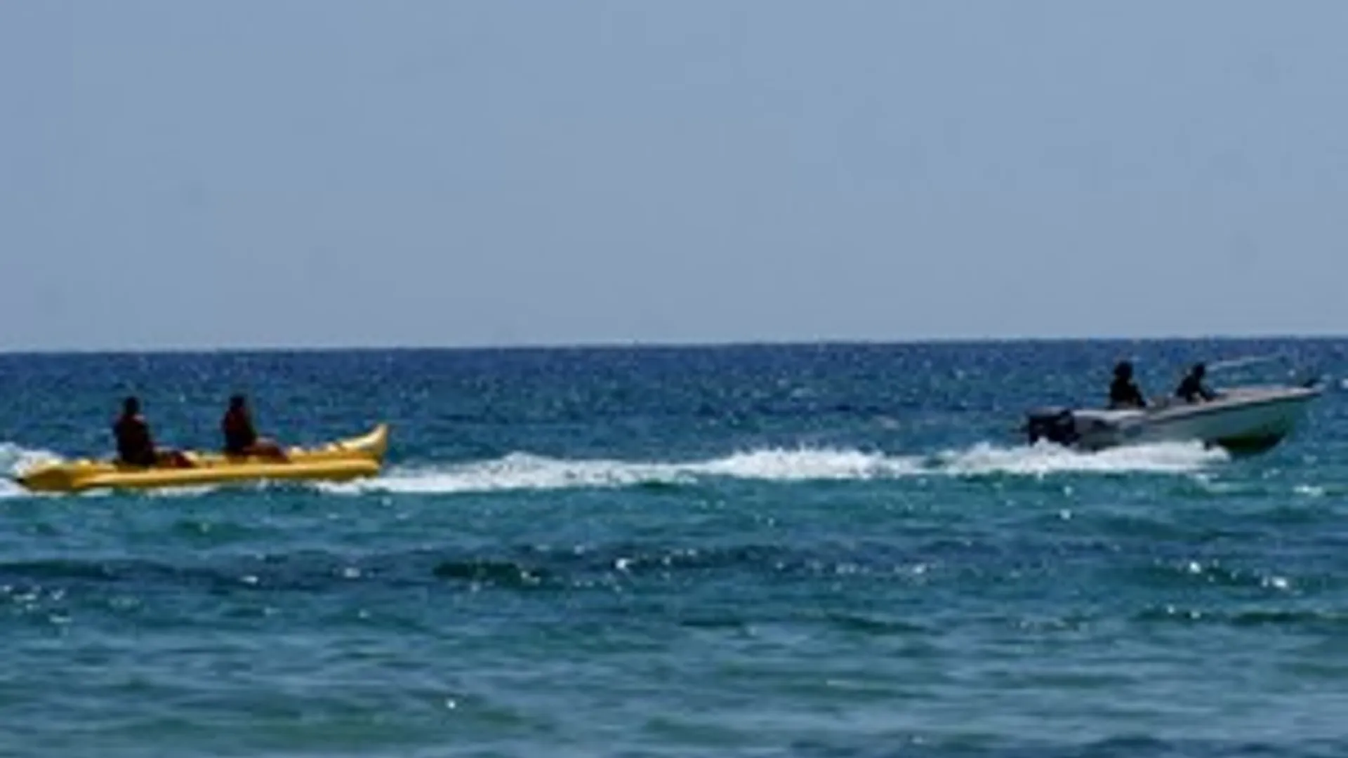 Banana, sofa and towed buoys in Djerba